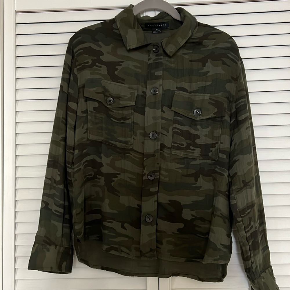 Sanctuary Lightweight Camo Button Down
